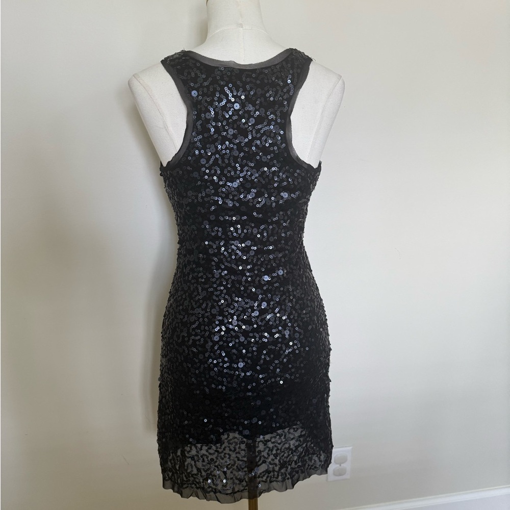 Max Studio Black Sequin Cocktail Dress - Picture 3 of 5
